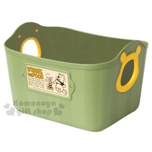 迪士尼 小熊維尼 日製置物籃《2.5L.綠.造型提把.方形》輕鬆美化空間