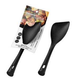 Echo 日本製 尖角型塑膠鍋鏟 (黑色款)