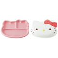 Hello Kitty 大臉造型三格微波餐盤 附蓋 (白色款)_1