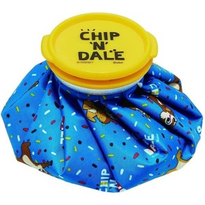 迪士尼 奇奇蒂蒂 圓筒型尼龍冰敷袋 (藍黃 彩點)