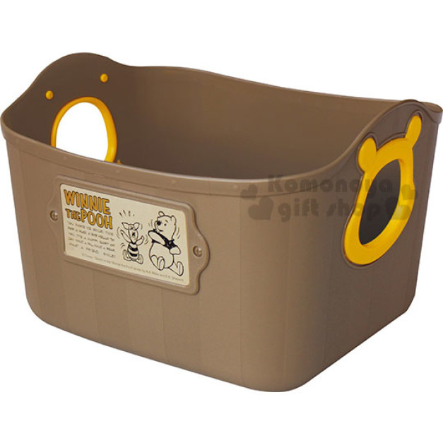 迪士尼 小熊維尼 日製軟式收納盒《棕.大臉》2.5L