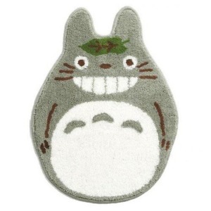 龍貓 造型絨毛腳踏墊 (灰微笑款)