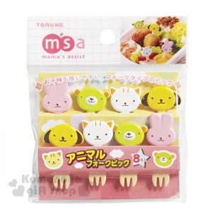 可愛動物 造型食物叉《8入.大臉》