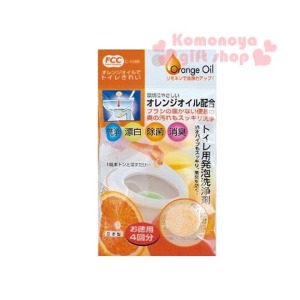 不動化學 日本製 馬桶發泡清潔錠4入組  橘子香