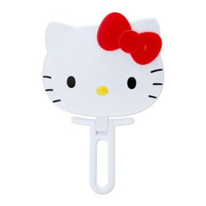 Hello Kitty 大臉造型手拿鏡 (白色款)