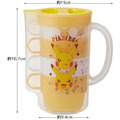 寶可夢 皮卡丘 單耳透明冷水壺水杯組 850ml (黃大臉款)_3