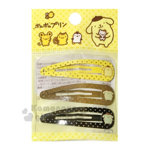 布丁狗 造型鐵製髮夾組《3入.黃棕.站姿》