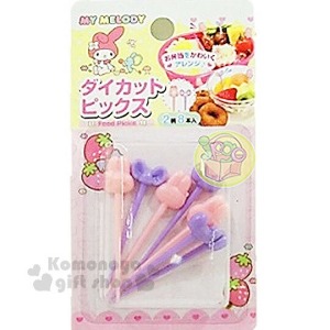 美樂蒂 造型食物叉《8入.紫粉.大臉.弗萊明》