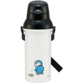 哆啦A夢 日本製 兒童直飲式水壺 附背帶 480ml (白初期款)_4