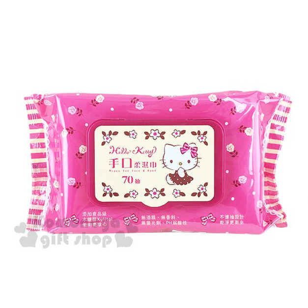 Hello Kitty 70抽蓋附蓋濕紙巾