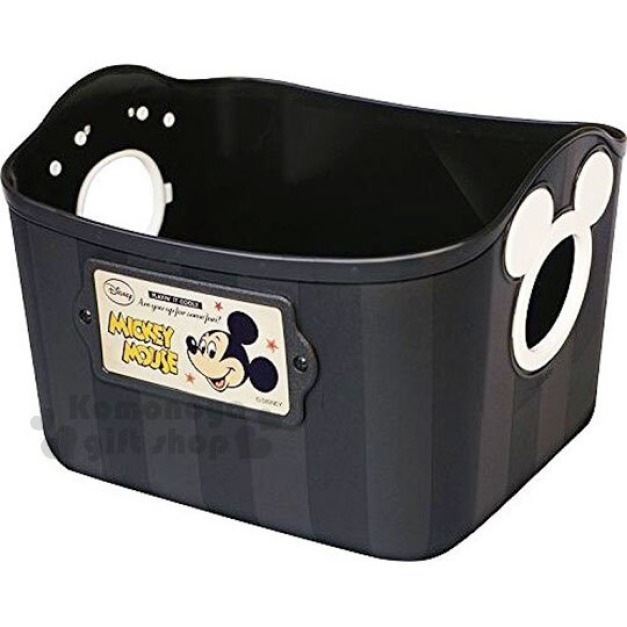 迪士尼 米奇 日製方形軟式收納盒《2.5L.黑.造型提把.方形》輕鬆美化空間