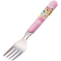 迪士尼 公主 日本製 不鏽鋼叉子 (粉格圖款)