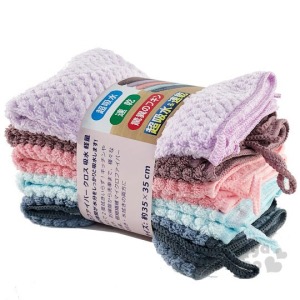 彩色吸水抹布5入組 35x35cm