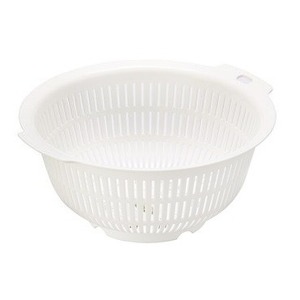 Inomata 日本製 圓形瀝水籃 (白色款)