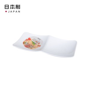 NAKAYA 日本製 雙格微波塑膠盤 (K600白色)