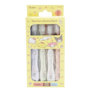 Sanrio大集合 兒童牙刷8入組 (黃愛心款)