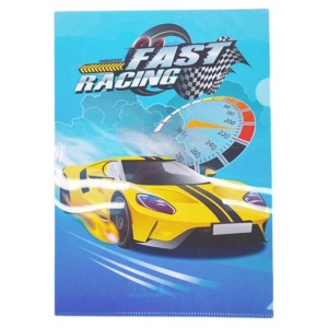 跑車 A4 L型資料夾 (藍紅黃跑車款)