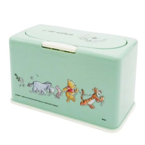 (特價)  小熊維尼 方形按壓彈蓋口罩盒 (綠雛菊款)