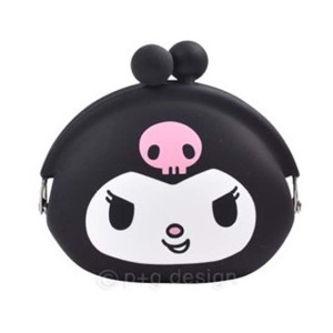 酷洛米 矽膠扣型零錢包 p+g design (黑大臉款)