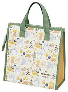 [特價] 宮崎駿 龍貓 不織布保冷便當袋 (綠黃提籃款)