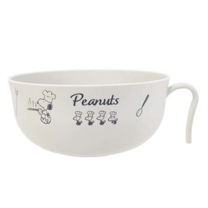 Snoopy 單耳塑膠碗 870 ml (灰廚師款)