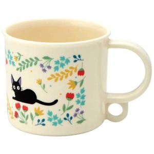 宮崎駿 魔女宅急便 兒童單耳塑膠杯 200ml Ag+ (KIKI花朵款)