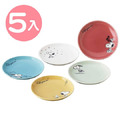 Snoopy 日本製 迷你陶瓷圓盤5入組 (彩動作款)