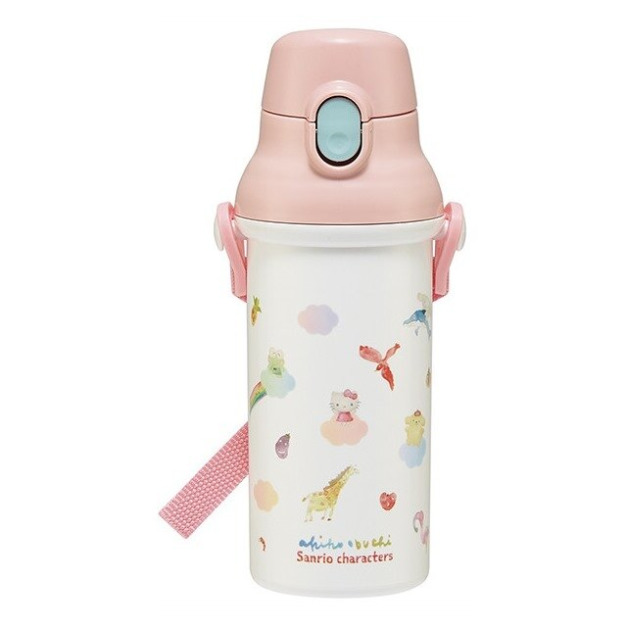 (特價)  Sanrio大集合 兒童直飲水壺 Ag+ 480ml (粉白動物款)