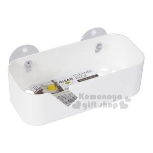 KOKUBO 日本製 吸盤式菜瓜布架 S (白長方形款)