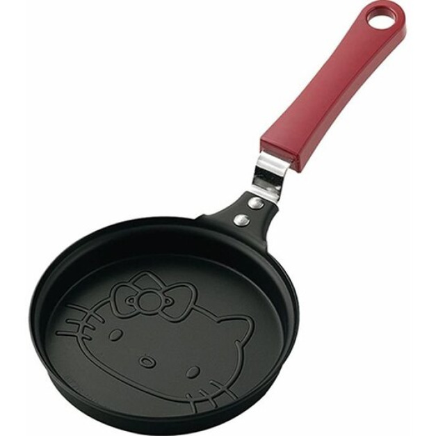 Hello Kitty 日本製 迷你造型鬆餅煎鍋 (黑大臉款)