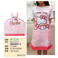 Hello Kitty 成人綁帶式圍裙 77x72cm (粉蝴蝶結款)_1