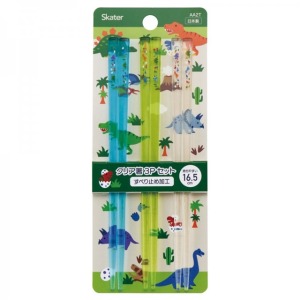 恐龍 兒童壓克力筷3入組 16.5cm (火山款)