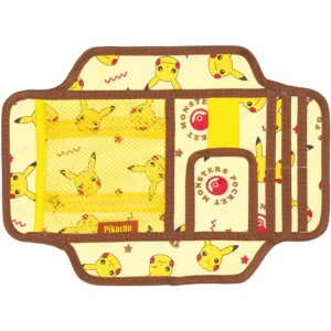 寶可夢 皮卡丘 尼龍車用遮陽板收納袋 (黃滿版款)
