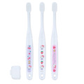 Hello Kitty 兒童牙刷3入組附牙刷蓋 (透明 水果)_1