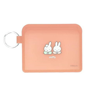 米菲兔 方形矽膠夾鍊零錢包 p+g design (粉桌前)