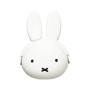 米菲兔 矽膠扣型零錢包 p+g design (白大臉)