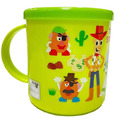 迪士尼 玩具總動員 單耳塑膠杯附蓋 400ml (綠叉腰款)_1