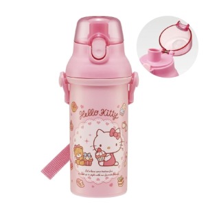 Hello Kitty 兒童彈蓋直飲水壺 480ml Ag+ (粉杯子蛋糕款)