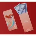 迪士尼 小美人魚 中式彩色燙金直式紅包袋3入組 (動作款)_2