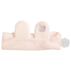 熊熊兔 絨毛造型髮帶 (粉兔耳朵款)