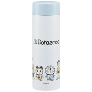 哆啦A夢 超輕量不鏽鋼保溫杯 350ml (白藍集合站姿款)
