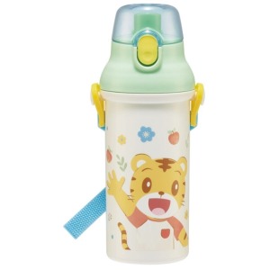 巧虎 兒童彈蓋直飲水壺 480ml Ag+ (米綠招手款)