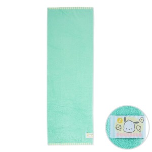 帕恰狗 棉質吸水浴巾 40x120cm (綠黃素面款)
