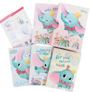 迪士尼 小飛象 方塊筆記4入組 M (Q版款)