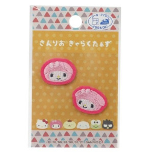 [特價]  美樂蒂 造型燙布貼2入組 (粉大臉款)