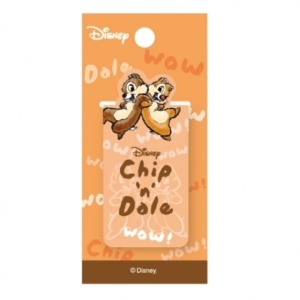 迪士尼 奇奇蒂蒂 造型書籤磁鐵夾 (橘勾手款)