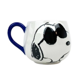 Snoopy 陶瓷單耳馬克杯 260ml (白藍大臉墨鏡款)