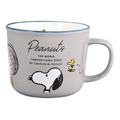 Snoopy 陶瓷單耳馬克杯 350ml (灰好友側面款)