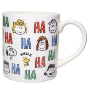 Snoopy 陶瓷馬克杯 300ml (白好友大頭HAHAHA款)