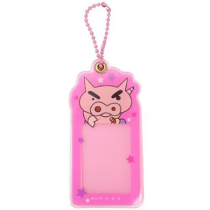 (特價)  蠟筆小新 壓克力相框鑰匙圈 (粉左衛門款)